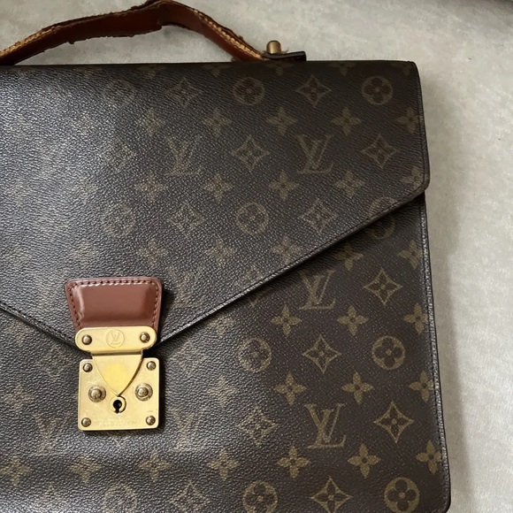 Louis Vuitton Porte Documents Briefcase Authentic Vintage - Picture 2 of 16